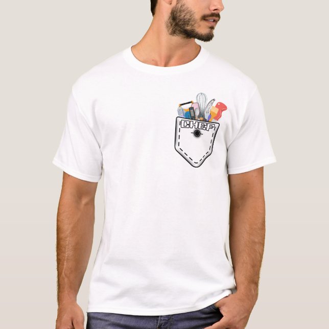 Camiseta Camisa-T de BOLSO CHEF (Frente)