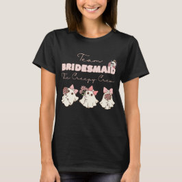 Camiseta Camisa-T de Bridesmaid da Equipe de Halloween