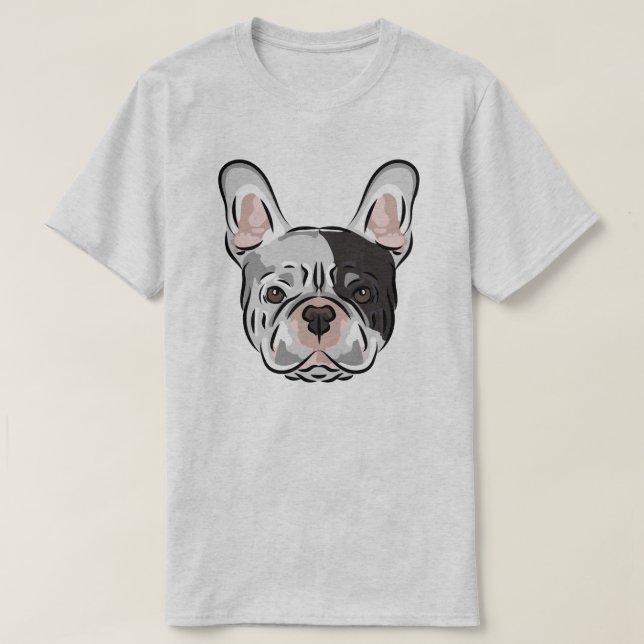 Camiseta Camisa-T de Bulldog Francês (Frente do Design)