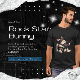 Camiseta Camisa-T de Bunny Unisex Rockstar