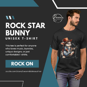 Camiseta Camisa-T de Bunny Unisex Rockstar