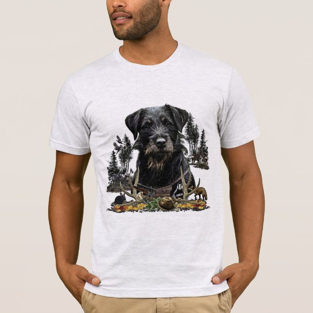Camiseta Camisa-T de Caça Alemã (Jagdterrier) (Frente)