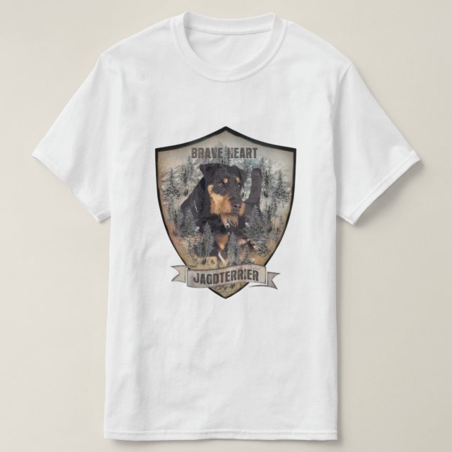 Camiseta Camisa-T de Caça Alemã (Jagdterrier) (Frente do Design)