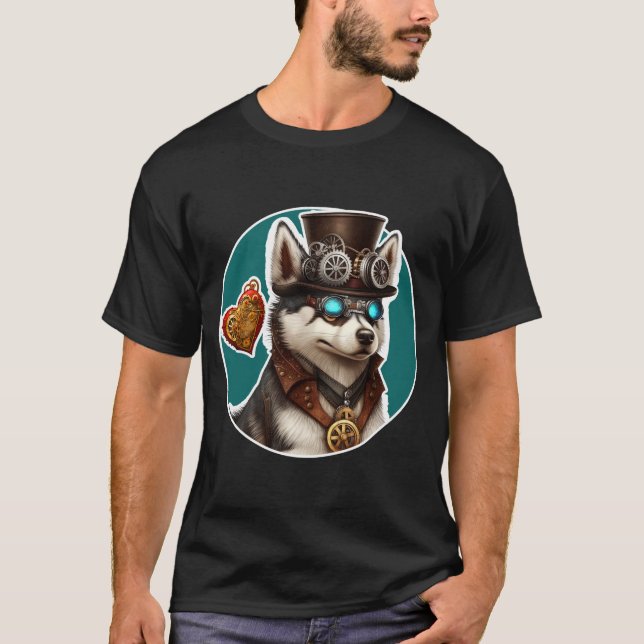 Camiseta Camisa-T de Cachorro Siberiana (Frente)