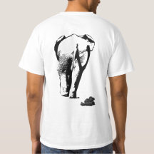 Camisa-T de caminhada elefante