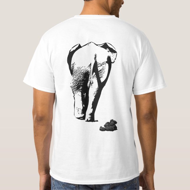 Camiseta Camisa-T de caminhada elefante (Verso)