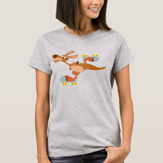 Camiseta Camisa-T De Canguru De Pé-De-Caricatura