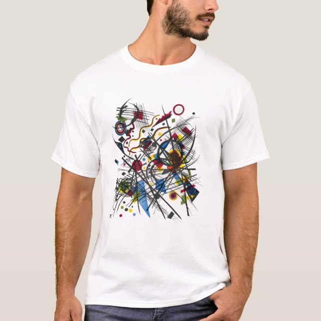 Camiseta Camisa-T de Capa Curta e Maciça, Wassily Kandinsky (Frente)