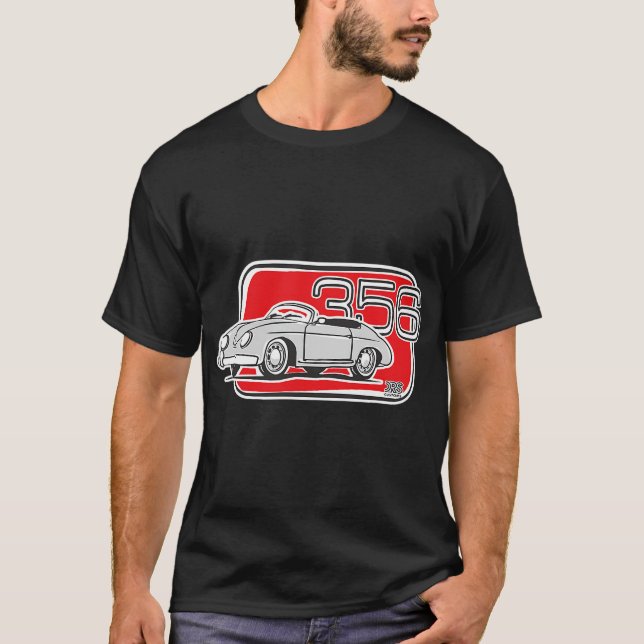 Camiseta Camisa-T de carro clássico Cabrio 356 (Frente)