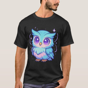 Camiseta Camisa-T de Cartoon de Coruja Kawaii Cute