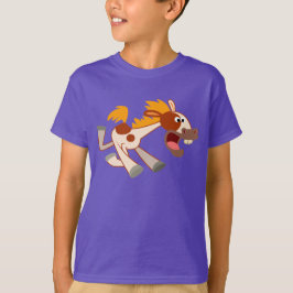 Camiseta Camisa-T de Cartoon Livremente Pinto Horse