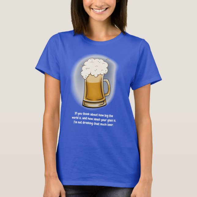 Camiseta Camisa-T de Cerveja Azul (Frente)