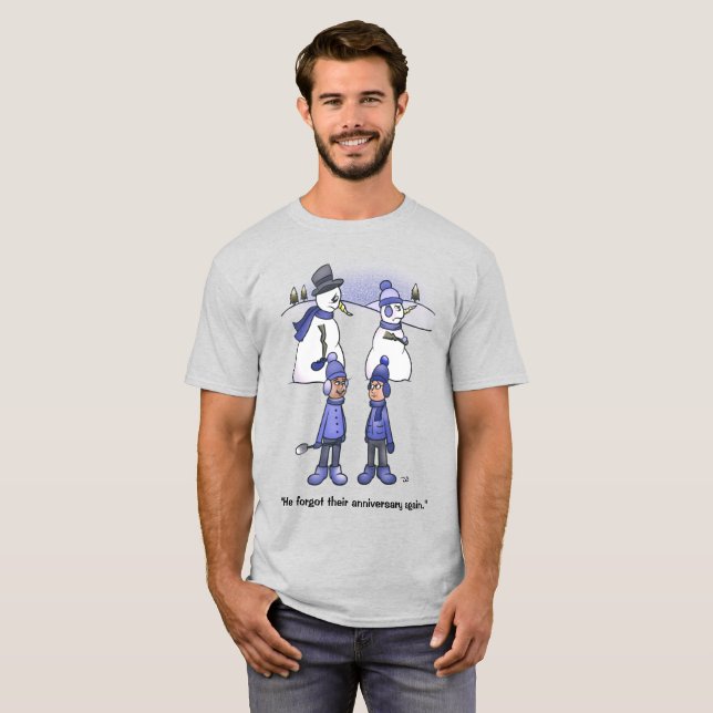 Camiseta Camisa-T de Cinza de Homens do Aniversário Esqueci (Frente Completa)