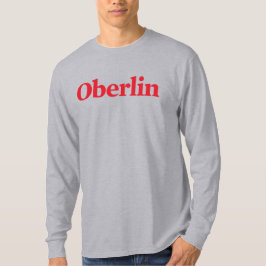 Camiseta Camisa-T de Cinzas de Capa longa da Oberlin