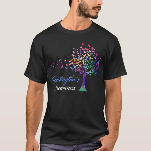 Camiseta Camisa-T de Consciência da Doença de Huntington (Frente)