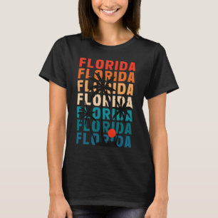 Camiseta Camisa-T de cores sunset da Flórida Vintage