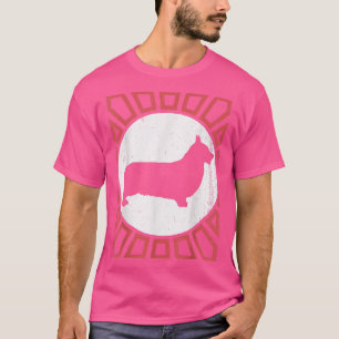 Camiseta Camisa-T De Corgi Dog Retro Vintage