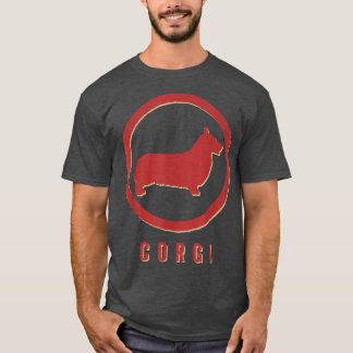 Camiseta Camisa-T De Corgi Dog Retro Vintage