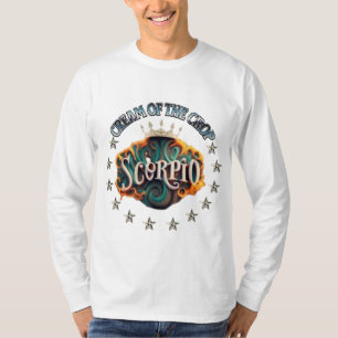 Camiseta Camisa-T de Coroa Escorpião Masculina