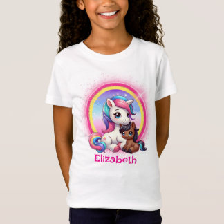 Camiseta Camisa-T de Crianças Mágicas de Raça Mista Biracia