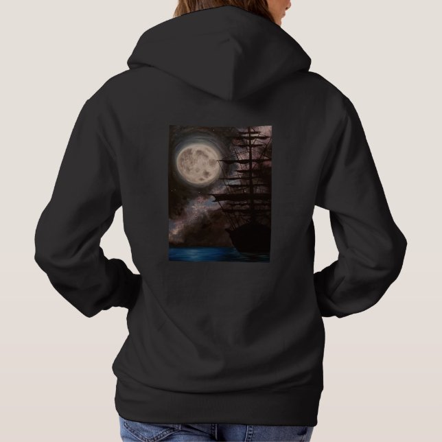 Camiseta Camisa-T de cruzeiro à lua (Verso)