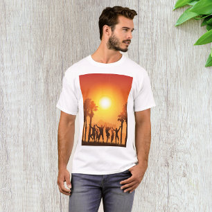 Camiseta Camisa-T de dança de festas de verão