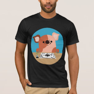 Camiseta Camisa-T de desenho de uma caricatura bonita