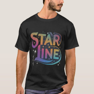 Camiseta Camisa-T de Design de Linha Estrela
