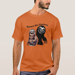 Camiseta Camisa-T de Dia das Bruxas com Nervosismo Assustad