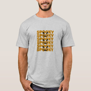 Camiseta Camisa-T de Dia das Bruxas de Pumpkin Spooky Dig