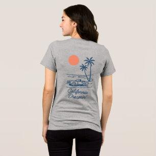 Camiseta Camisa-T de dupla-blenda feminina