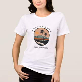 Camiseta Camisa-T de dupla-blenda feminina