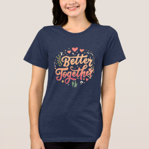 Camiseta Camisa-T de dupla-blenda feminina