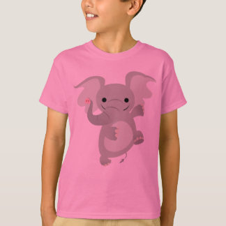 Camiseta Camisa-T de Elefantes para Cartoons Dançantes