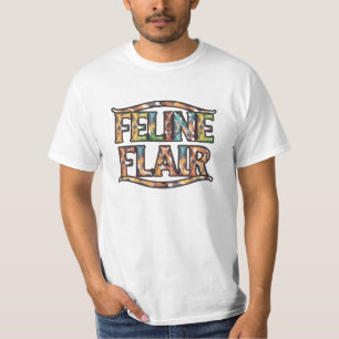 Camiseta ✅ 👕 Camisa-T de Feline Flair Masculina