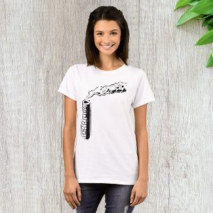Camiseta Camisa-T de fumaça