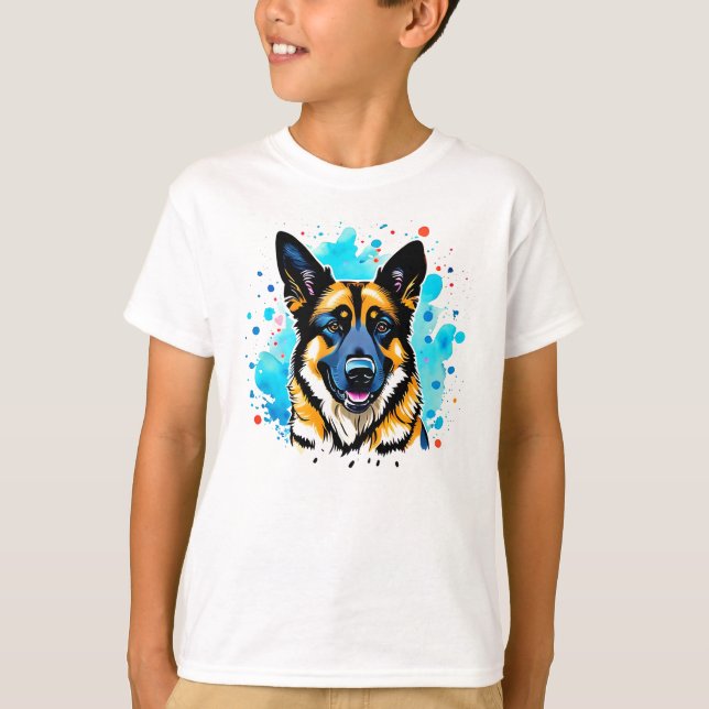 Camiseta Camisa-T de german shepherd (Frente)