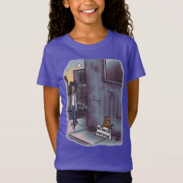 Camiseta Camisa-T de Gir Roxo de Gato