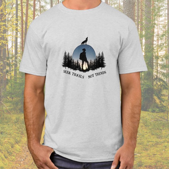 Camiseta Camisa-T de Hiker's Wilderness Adventure Men (Hiker Adventure Wilderness Men’s T-shirt)
