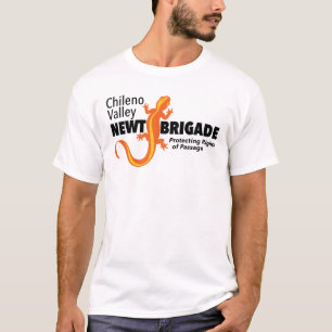 Camiseta Camisa-T de Homens da Brigada Newt do Vale do Chil