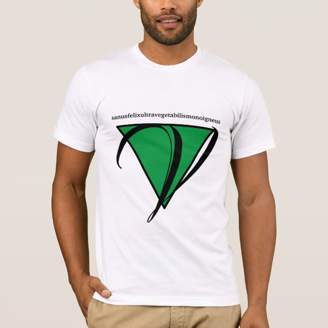 Camiseta Camisa-T de Homens Vegan Única (Frente)