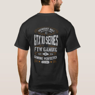 Camiseta Camisa-T de jogos FTW EVGA série 10