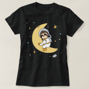 Camiseta Camisa-T de Lama de Espaço Adorável