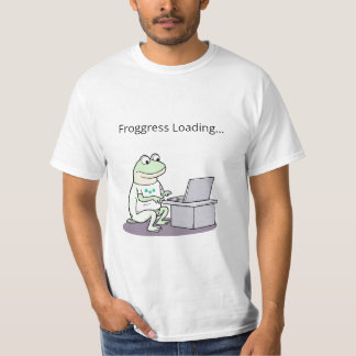 Camiseta Camisa-T de Laptop Sapo bonito