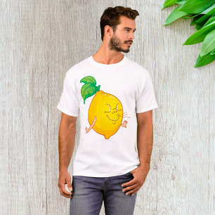 Camiseta Camisa-T de limão-de-caricatura