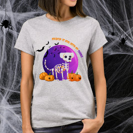 Camiseta Camisa-T de Lua Cheia de Halloween