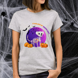 Camiseta Camisa-T de Lua Cheia de Halloween Siberiano assus