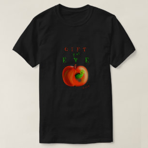 Camiseta Camisa-T de Maçã do Paraíso Engraçada - Texto Pers