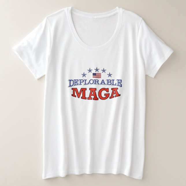 Camiseta Camisa-T de MAGA deplorável (Frente do Design)