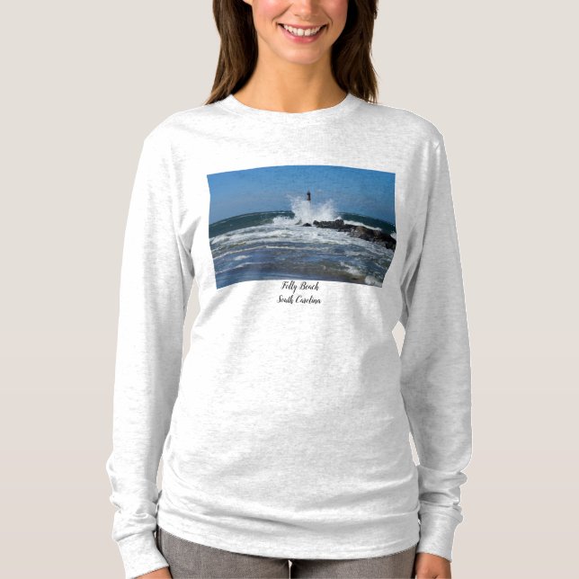 Camiseta Camisa-T de manga comprida do Morris Lighthouse (Frente)